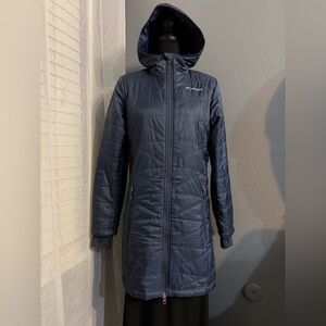 Columbia Omni-Heat Hooded Knee-Length Puffer Coat – Size S